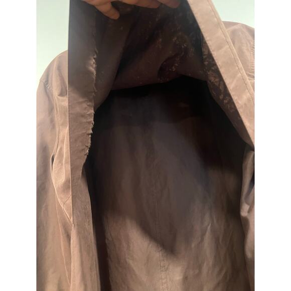 Vintage Anne Klein Women’s Minimalist Oversized Trench Peacoat S Brown - Picture 6 of 8